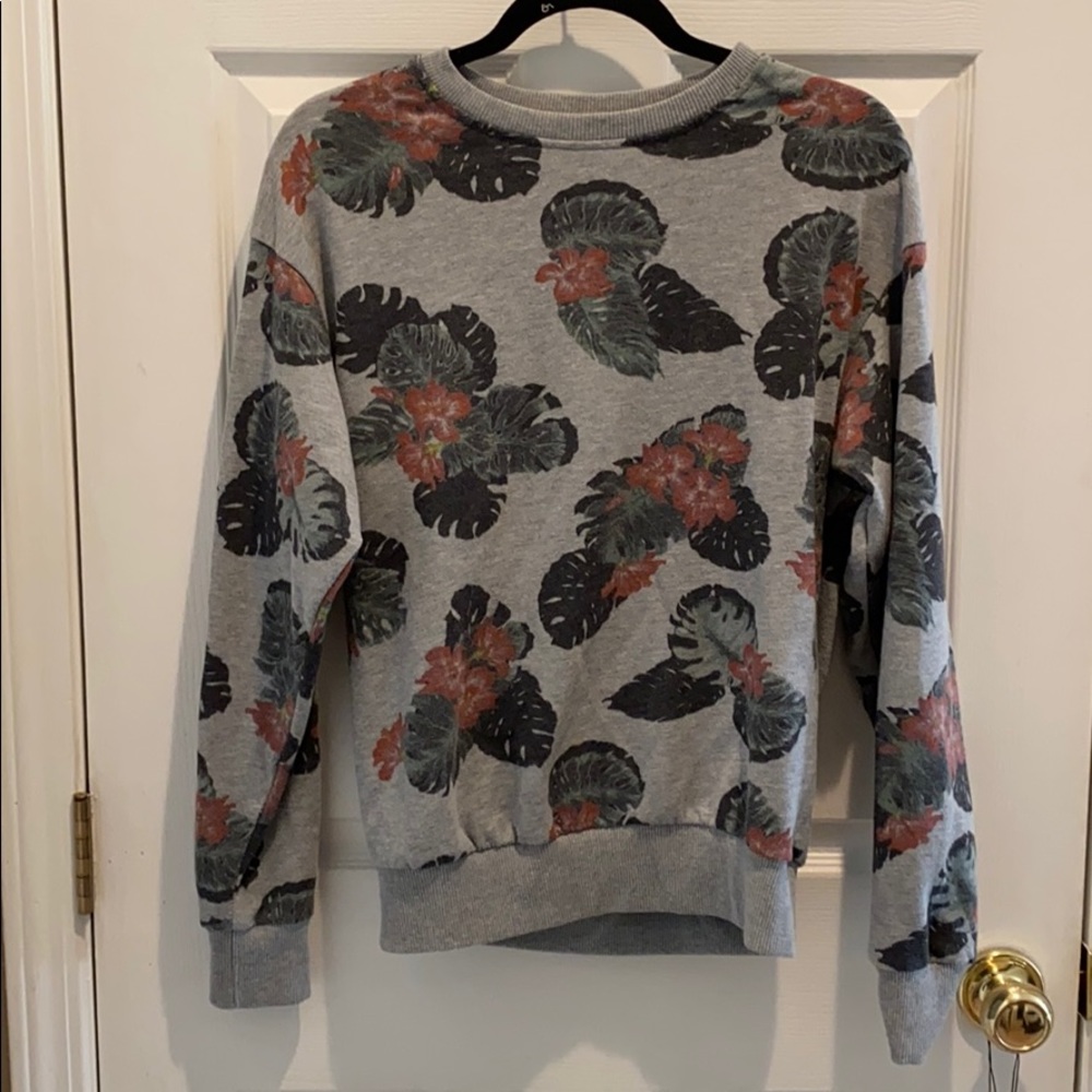 H&M Mens Divided Cotton Pullover Sweatshirt